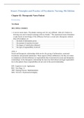  Chapter 02: Therapeutic Nurse Patient Relationship Test Bank Principles and Practice of Psychiatric Nursing 9th Edition Gail Wiscarz Stuart