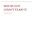 HESI RN EXIT LEGACY EXAM V2 Q&A