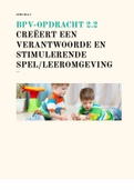 BPV-opdracht 2.2 Creëert een verantwoorde en stimulerende spel/leeromgeving