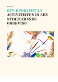 BPV-opdracht 2.3 Activiteiten in een stimulerende omgeving