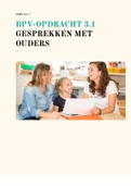 BPV-opdracht 3.1 Gesprekken met ouders