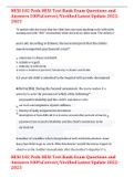 HESI 102 Peds HESI Test Bank Exam Questions and Answers 100%Correct/Verified Latest Update 2022-2023