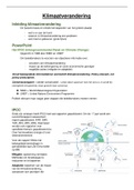 Samenvatting klimaatverandering