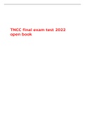 TNCC final exam test 2022 open book