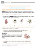 AP BIOLOGY Student Exploration: Embryo Development Gizmo