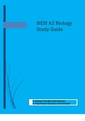 HESI A2 Biology Study Guide      verified by expert tutor 