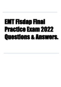 EMT Fisdap Final Practice Exam 2022 Questions & Answers | top rated | all answers provided