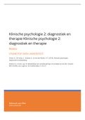 Complete samenvatting voor het vak klinische psychologie 2 (diagnostiek en therapie)en 