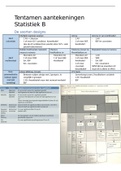 Samenvatting voor het tentamen van Statistiek B (SOW-PSB1RS10N)