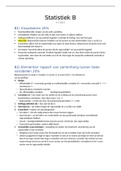 Samenvatting ter voorbereiding voor het tentamen Statistiek 1 deel B (SOW-PSB1RS10N)