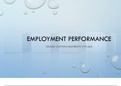 PSY 665 Week 6 Assignment, Employment Performance