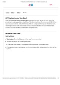 ISYE 6501 Midterm Quiz 1 with all the Correct Answers(Graded A+) Course ISYE 6501 Institution Georgia Institute Of Technology Step 2: Midterm Quiz 1 - GT Students (Launch Proctortrack rst before taking the Midterm Quiz 1) 95 Minute Time Limit Instructions