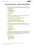 NSG 6001 Week 2 Quiz, 100% Correct Course NSG 6001 Institution South University NSG 6001 WEEK 2 QUIZ – QUESTION AND ANSWERS • • A patient develops a dry, non-productive cough and is diagnosed with bronchitis. Several days later, the cough becomes producti