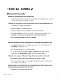 A Level Edexcel Chemistry - Topic 14 - Redox 2/II