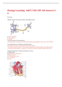 Portage Learning  A&P 2 102 AP2 All Answers 1-6