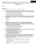 HESI Med Surg Exit Exam (Version 1) Q&As Course Med surg Institution Med Surg HESI Med Surg Exit Exam (Version 1) Q&As TEST 1 Multiple Choice Identify the letter of the choice that best completes the statement or answers the question. 1. While assessing a