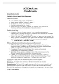 SCM300 Exam 3 Study Guide