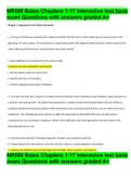 NR509 Bates Chapters 1-17 Interactive test bank exam Questions with answers graded A+