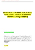 Walden University:NURS 6670 Midterm Exam Latest-Questions and Verified Answers (Already Graded A)