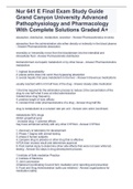 Nur 641 E Final Exam Study Guide Grand Canyon University Advanced Pathophysiology and Pharmacology With Complete Solutions Graded A+