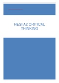 HESI A2 Critical Thinking-CHRISJAY FILES