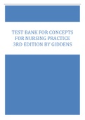 TEST BANK FOR CONCEPTS  FOR NURSING