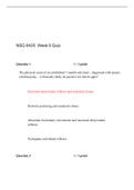 NSG 6435 Week 8 Quiz