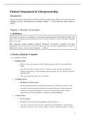 Samenvatting  Business Management & Entrepreneurship (006817)