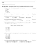 Final Chemistry Exam Practice