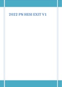 2022 PN HESI EXIT V1 QUESTIONS AND ANSWERS