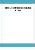 HESI MEDSURGE VERSION 2 EXAM QUESTIONS AND ANSWERS