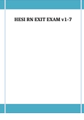 HESI RN EXIT EXAM v1-7 QUESTIONS AND ANSWERS