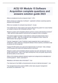 ACQ 101 Module 15 Software Acquisition complete questions and answers solution guide 2023