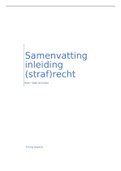 Samenvatting  inleiding tot (straf)recht (BE001625A)