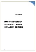 Test Bank for Macionis/Gerber,Sociology, Ninth Canadian Edition Latest update 2023