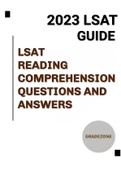 LSAT Reading Comprehension 2023 Test preparation questions and answers (Exam review)