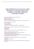 AORN PERIOP 101 FINAL EXAM LATEST 2023-2024 ALL 1OO QUESTIONS AND CORRECT ANSWERS (VERIFIED ANSWERS)/AGRADE