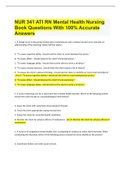 NUR 341 ATI RN Mental Health Nursing  Book Questions With 100% Accurate  Answers