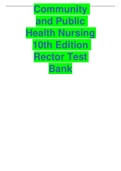 COMMUNITY AND PUBLIC HEALTH NURSING 10TH EDITION RECTOR TEST BANK