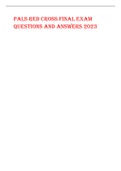 PALS RED CROSS FINAL EXAM  QUESTIONS AND ANSWERS 2023