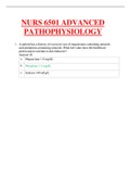 WALDEN UNIVERSITY NURS 6502 ADVANCED PATHOPHYSIOLOGY FINAL  EXAM NEW LATEST AND COMPLETE GUIDE .