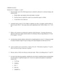 CHM2045 Chapter 1, 2, and 3 Practice Questions