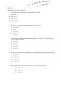 Electronic Structure Practice Questions