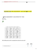 BIOCHEM C785 PRE-ASSESSMENT: BIOCHEMISTRY PJEO | biochemistry preassessment with complete solution