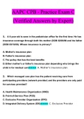 AAPC CPB - Practice Exam C.docx Questions with 100% Correct Answers UPDATED 2022