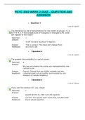 PSYC 3002 WEEK 2 QUIZ – QUESTION AND ANSWERS.latest 2022/2023 graded a plus