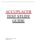 ACCUPLACER TEST STUDY GUIDE