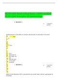 HLTH 4200 Week 6 Final Exam ( 100% verified) HLTH 4200 Principles Of Epidemiology