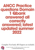 ANCC Practice questions Domain 1 Qbank answered all correctly answered; latest updated summer 2022 