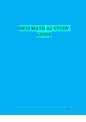 HESI MATH A2 STUDY  GUIDE| VERIFIED GUIDE